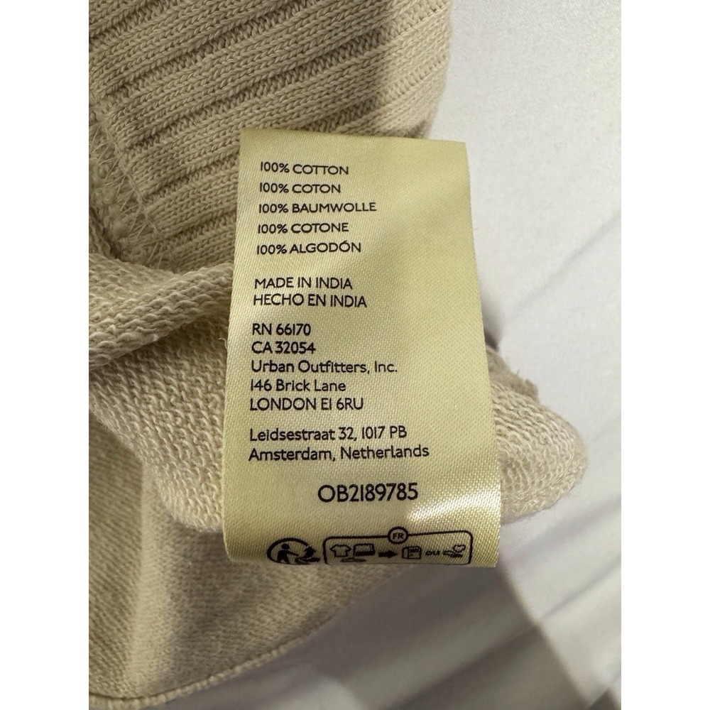 Pilcro Anthropologie Montana Pocket Knit Top Ivory V-Neck Sweatshirt Size Large - Picture 3 of 6